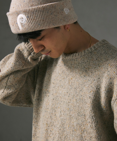 CALIFORNIA エルボーパッチ クルーネックニット