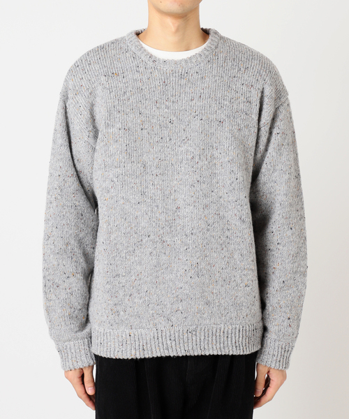 CALIFORNIA エルボーパッチ クルーネックニット