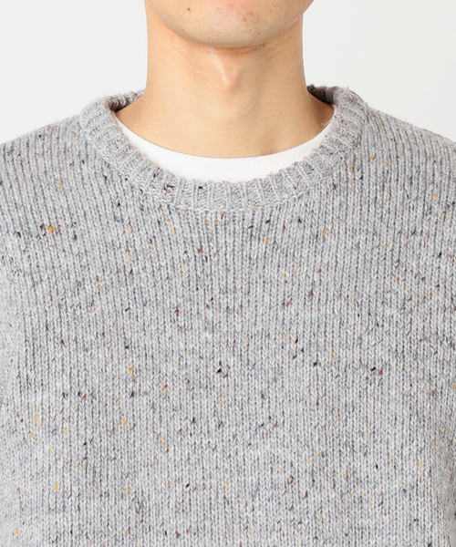 CALIFORNIA エルボーパッチ クルーネックニット