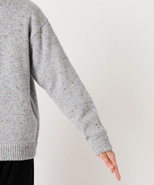 CALIFORNIA エルボーパッチ クルーネックニット