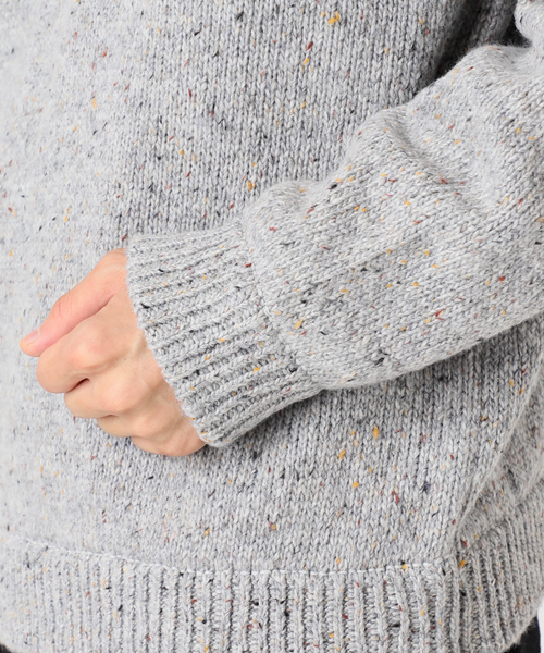 CALIFORNIA エルボーパッチ クルーネックニット