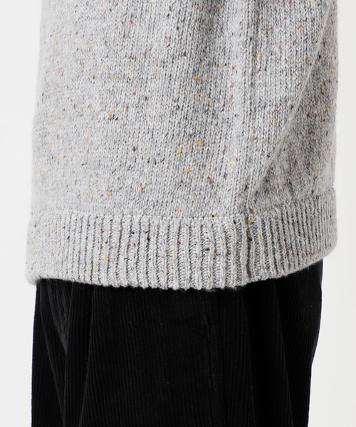 CALIFORNIA エルボーパッチ クルーネックニット