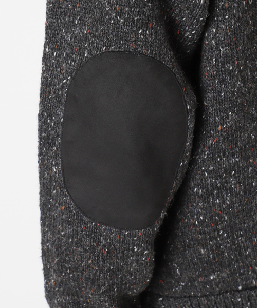 CALIFORNIA エルボーパッチ クルーネックニット