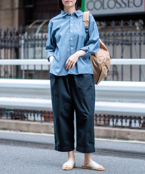 D.M.G.（ドミンゴ）の「[D.M.G / ディーエムジー] 馬布 ベルトボリュームパンツ（チノパンツ・レディース・オリーブ/ブラック・M/S）」の16枚目の写真