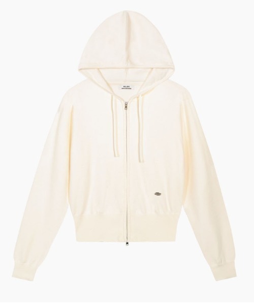 BEIDELLI（ベイデリー）の「[BELLIDE MADE] カイリ2WAYニットジップアップパーカー（パーカー・レディース・アイボリー/ブラック/ブラウン/バーガンディー/グレー・FREE）」の21枚目の写真