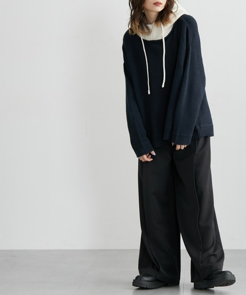 Soiunique（スワユニーク）の「センタープレス超ワイドパンツ［Soiunique］（スラックス・レディース・ベージュ/ブラック/杢グレー・LL/M/L）」の7枚目の写真