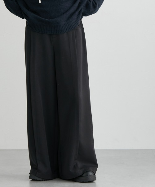 Soiunique（スワユニーク）の「センタープレス超ワイドパンツ［Soiunique］（スラックス・レディース・ベージュ/ブラック/杢グレー・LL/M/L）」の5枚目の写真