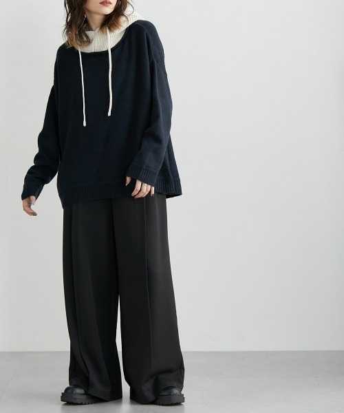 Soiunique（スワユニーク）の「センタープレス超ワイドパンツ［Soiunique］（スラックス・レディース・ベージュ/ブラック/杢グレー・LL/M/L）」の13枚目の写真