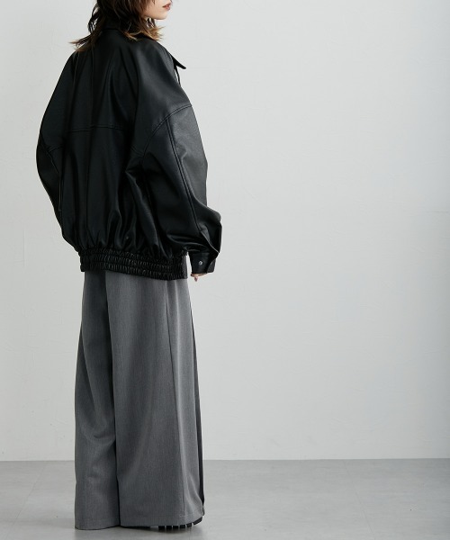 Soiunique（スワユニーク）の「センタープレス超ワイドパンツ［Soiunique］（スラックス・レディース・ベージュ/ブラック/杢グレー・LL/M/L）」の19枚目の写真