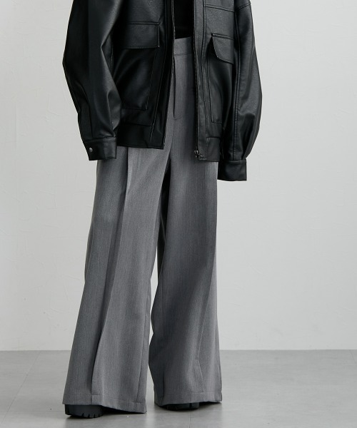 Soiunique（スワユニーク）の「センタープレス超ワイドパンツ［Soiunique］（スラックス・レディース・ベージュ/ブラック/杢グレー・LL/M/L）」の20枚目の写真