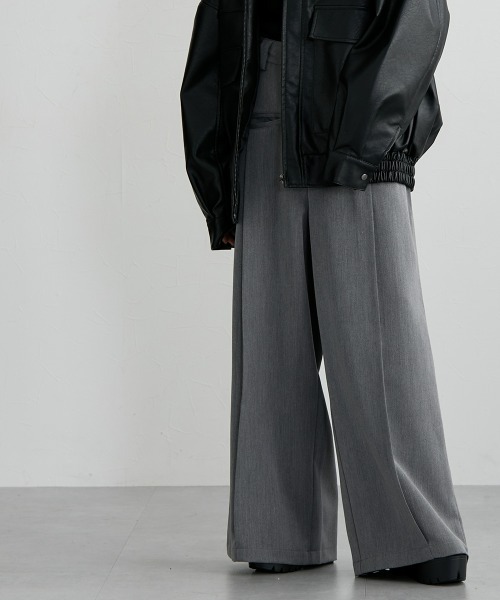 Soiunique（スワユニーク）の「センタープレス超ワイドパンツ［Soiunique］（スラックス・レディース・ベージュ/ブラック/杢グレー・LL/M/L）」の21枚目の写真