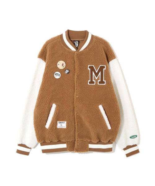 BILLIONAIRE BOYS CLUB(ビリオネア・ボーイズ・クラブ)の「BILLIONAIRE BOYS CLUB×MANASTASH/ビリオネア・ボーイズ・クラブ×マナスタッシュ BBC BOA VARSITY JACKET WITH BADG ボア バーシティジャケット ウィズ バッジ(スタジャン・メンズ・ブラウン/ブラック・M/XL/S/L)」の11枚目の写真