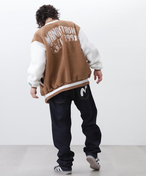 BILLIONAIRE BOYS CLUB(ビリオネア・ボーイズ・クラブ)の「BILLIONAIRE BOYS CLUB×MANASTASH/ビリオネア・ボーイズ・クラブ×マナスタッシュ BBC BOA VARSITY JACKET WITH BADG ボア バーシティジャケット ウィズ バッジ(スタジャン・メンズ・ブラウン/ブラック・M/XL/S/L)」の14枚目の写真