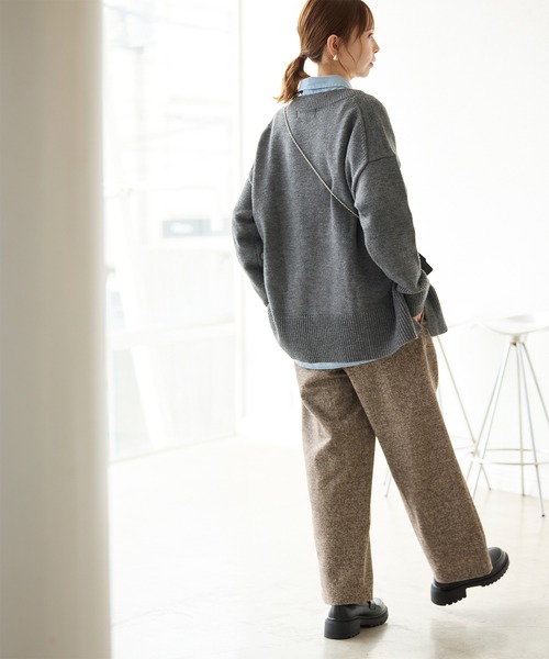 ROPE' PICNIC（ロペピクニック）の「【3サイズ展開】きれいめイージーワイドパンツ（その他パンツ・レディース・ダークブラウン/ブラック/グレー・36/40/38）」の21枚目の写真