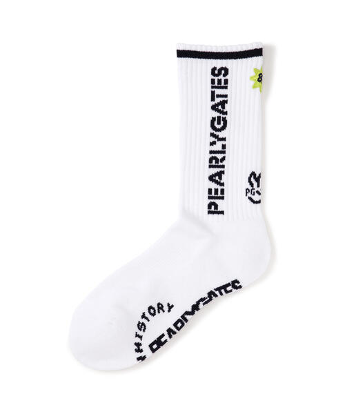 PEARLY GATES（パーリーゲイツ）の「【PEARLY GATES】New Historyロゴ ミドルソックス (LADIES)（ソックス/靴下・レディース・ホワイト/ネイビー/カーキ・FREE）」の2枚目の写真