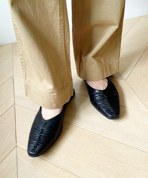 セール】スクエアギャザーフラット（その他シューズ）｜LE TALON
