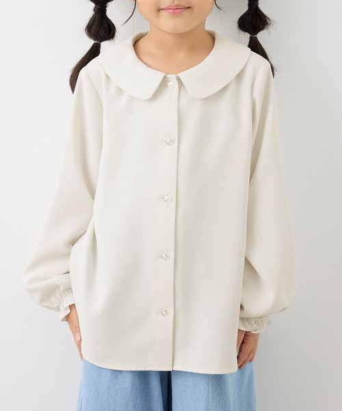 ROPE' PICNIC（ロペピクニック）の「【KIDS/キッズ】丸衿ブラウス（シャツ/ブラウス・キッズ・オフホワイト・120/110/150/140/130）」の4枚目の写真
