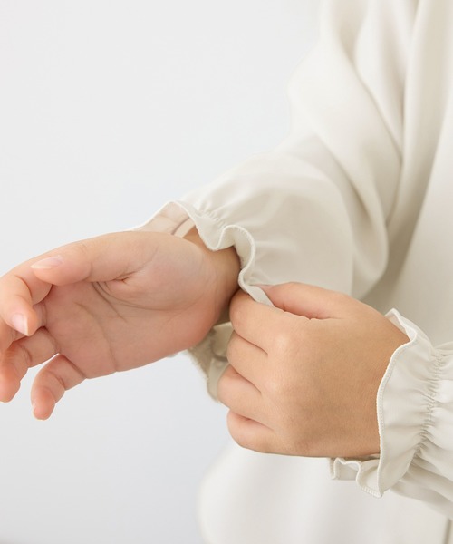 ROPE' PICNIC（ロペピクニック）の「【KIDS/キッズ】丸衿ブラウス（シャツ/ブラウス・キッズ・オフホワイト・120/110/150/140/130）」の9枚目の写真