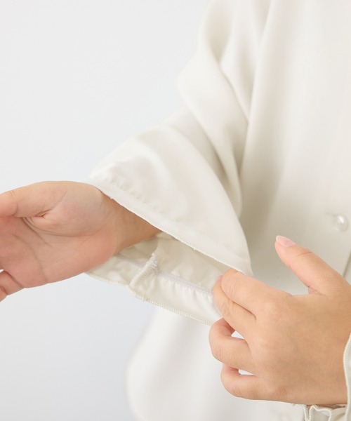 ROPE' PICNIC（ロペピクニック）の「【KIDS/キッズ】丸衿ブラウス（シャツ/ブラウス・キッズ・オフホワイト・120/110/150/140/130）」の10枚目の写真