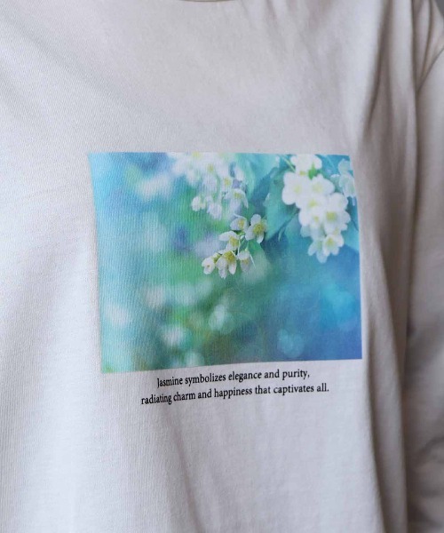 MB mint breeze(エムビーミントブリーズ)の「【L~5L 大きいサイズ】コットングラフィック7分袖Tシャツ(Tシャツ/カットソー・レディース・グリーン/オフホワイト/ネイビー・3L/LL/5L/4L/L)」の12枚目の写真
