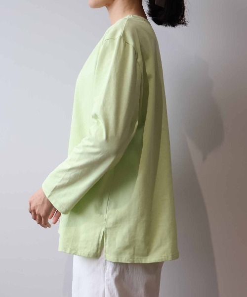 MB mint breeze(エムビーミントブリーズ)の「【L~5L 大きいサイズ】コットングラフィック7分袖Tシャツ(Tシャツ/カットソー・レディース・グリーン/オフホワイト/ネイビー・3L/LL/5L/4L/L)」の20枚目の写真