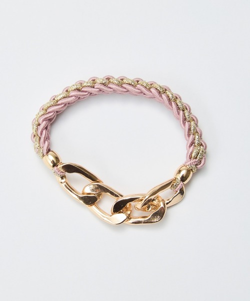 Phoebe（フィービィー）の「2wayツイストメタルヘアブレス（ヘアゴム・レディース・ネイビー/ホワイト/ピンク/グレー・FREE）」の15枚目の写真