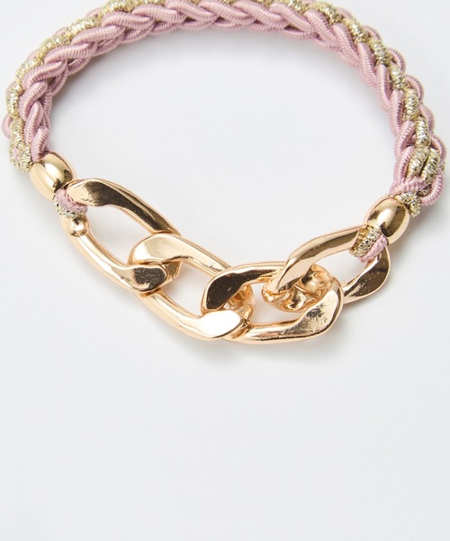 Phoebe（フィービィー）の「2wayツイストメタルヘアブレス（ヘアゴム・レディース・ネイビー/ホワイト/ピンク/グレー・FREE）」の14枚目の写真