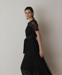 グレースコンチネンタル　ドレス 半袖 黒 GRACE CONTINENTAL｜グレースコンチネンタルのドレス（半袖