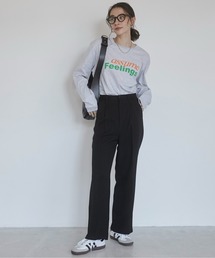 ANGIE（アンジー）の「ハイウエスト センタープレス スラックスパンツ（スラックス）」