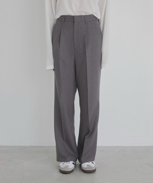 ANGIE（アンジー）の「ハイウエスト センタープレス スラックスパンツ（スラックス・レディース・ダークカーキ/ダークベージュ/モカ/グレー/ブラック・マルチサイズ）」の11枚目の写真