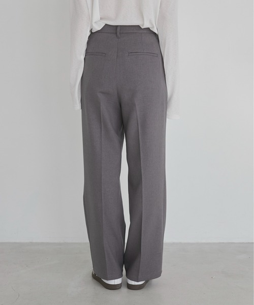 ANGIE（アンジー）の「ハイウエスト センタープレス スラックスパンツ（スラックス・レディース・ダークカーキ/ダークベージュ/モカ/グレー/ブラック・マルチサイズ）」の13枚目の写真