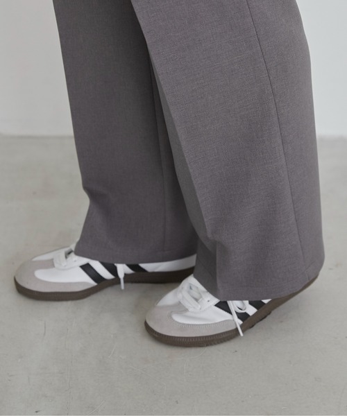 ANGIE（アンジー）の「ハイウエスト センタープレス スラックスパンツ（スラックス・レディース・ダークカーキ/ダークベージュ/モカ/グレー/ブラック・マルチサイズ）」の14枚目の写真