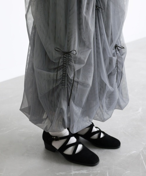 somari imagination（ソマリ イマジネーション）の「『リボンドロストチュールバルーンスカート』（スカート・レディース・ブラック/グレー・1/2）」の15枚目の写真
