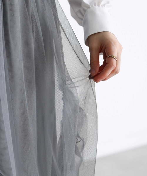 somari imagination（ソマリ イマジネーション）の「『リボンドロストチュールバルーンスカート』（スカート・レディース・ブラック/グレー・1/2）」の17枚目の写真