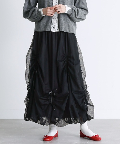 somari imagination（ソマリ イマジネーション）の「『リボンドロストチュールバルーンスカート』（スカート・レディース・ブラック/グレー・1/2）」の18枚目の写真