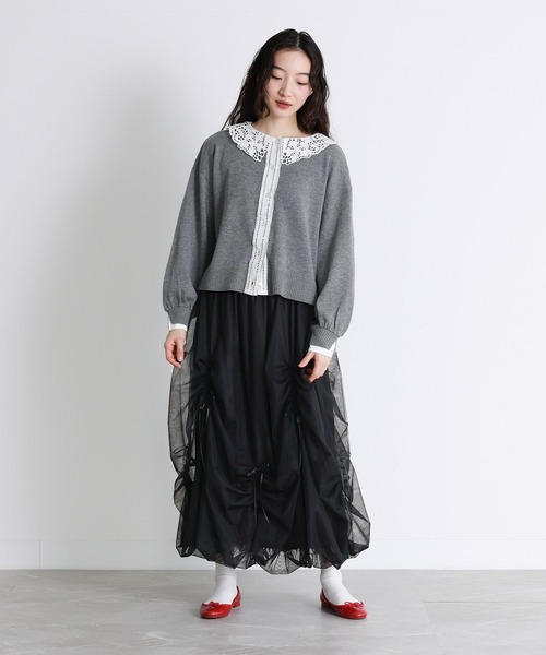 somari imagination（ソマリ イマジネーション）の「『リボンドロストチュールバルーンスカート』（スカート・レディース・ブラック/グレー・1/2）」の11枚目の写真