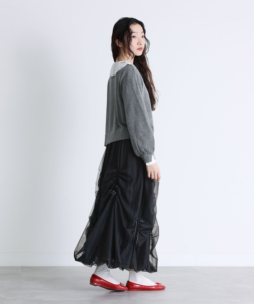 somari imagination（ソマリ イマジネーション）の「『リボンドロストチュールバルーンスカート』（スカート・レディース・ブラック/グレー・1/2）」の14枚目の写真