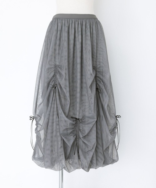somari imagination（ソマリ イマジネーション）の「『リボンドロストチュールバルーンスカート』（スカート・レディース・ブラック/グレー・1/2）」の3枚目の写真