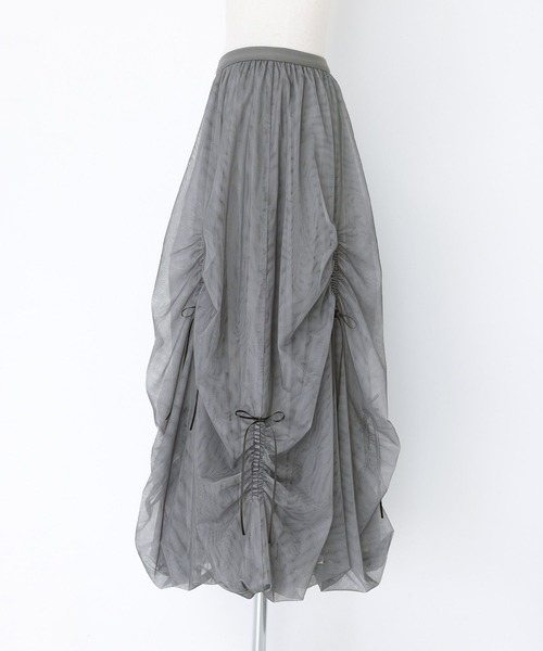somari imagination（ソマリ イマジネーション）の「『リボンドロストチュールバルーンスカート』（スカート・レディース・ブラック/グレー・1/2）」の4枚目の写真