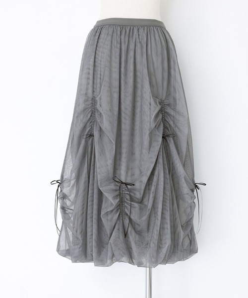 somari imagination（ソマリ イマジネーション）の「『リボンドロストチュールバルーンスカート』（スカート・レディース・ブラック/グレー・1/2）」の5枚目の写真