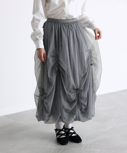 somari imagination（ソマリ イマジネーション）の「『リボンドロストチュールバルーンスカート』（スカート・レディース・ブラック/グレー・1/2）」の20枚目の写真