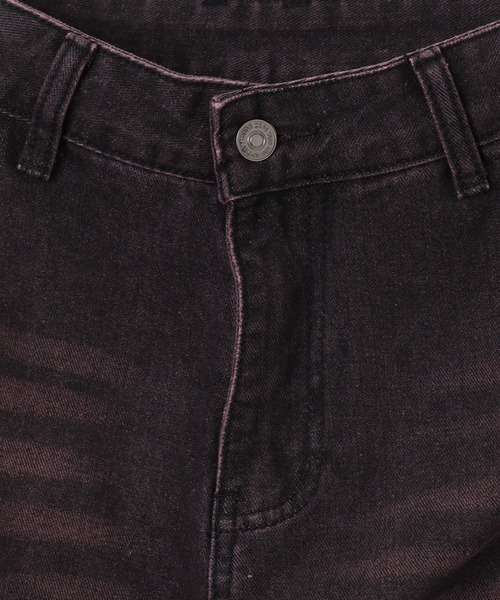 Figments（フィグメンツ）の「ブラストマルチカーゴバギーデニム（デニムパンツ・レディース・ピンク/ブラック・LARGE/MEDIUM/SMALL）」の6枚目の写真