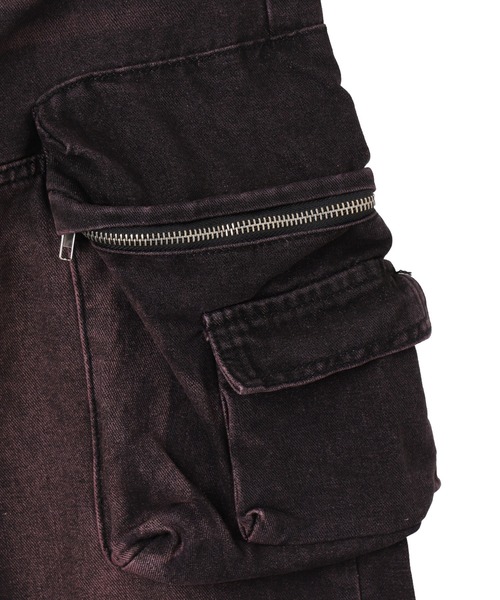 Figments（フィグメンツ）の「ブラストマルチカーゴバギーデニム（デニムパンツ・レディース・ピンク/ブラック・LARGE/MEDIUM/SMALL）」の8枚目の写真