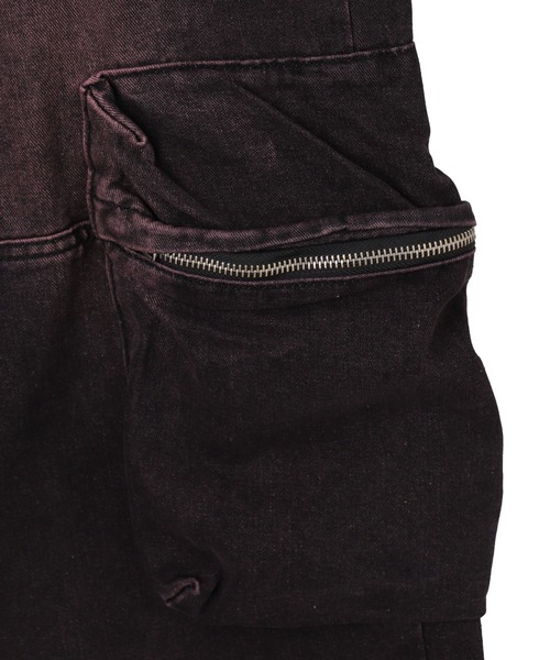 Figments（フィグメンツ）の「ブラストマルチカーゴバギーデニム（デニムパンツ・レディース・ピンク/ブラック・LARGE/MEDIUM/SMALL）」の9枚目の写真