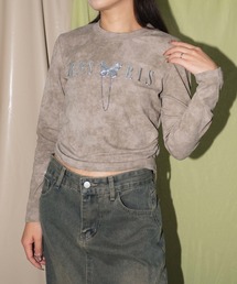 dispark | DISPARK/【25年春夏新作】ビジューバタフライチェーントップス(Tシャツ/カットソー)