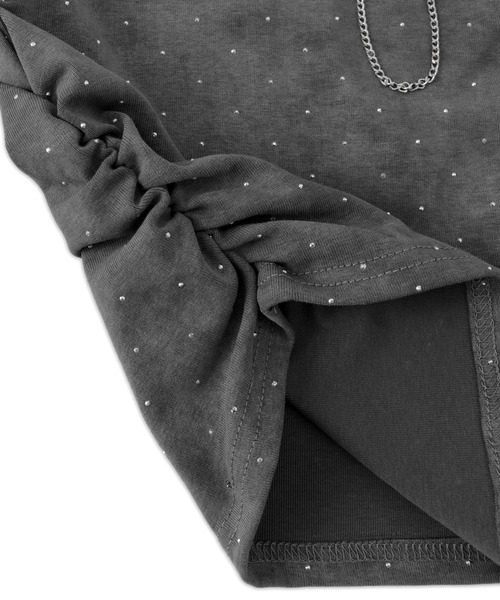 dispark（ディスパーク）の「DISPARK/【25年春夏新作】ビジューバタフライチェーントップス（Tシャツ/カットソー・レディース・チャコール/ベージュ・FREE）」の19枚目の写真