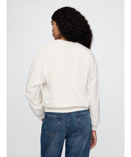 GAP（ギャップ）の「SAKURA ヴィンテージソフト オーバーサイズ GAPロゴ スウェット・トレーナー（スウェット・レディース・コーラル・S/XL/XS/M/XXS/L）」の3枚目の写真