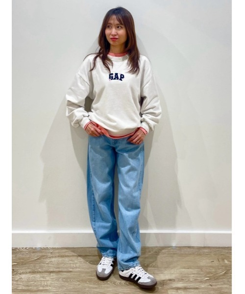 GAP（ギャップ）の「SAKURA ヴィンテージソフト オーバーサイズ GAPロゴ スウェット・トレーナー（スウェット・レディース・コーラル・S/XL/XS/M/XXS/L）」の6枚目の写真