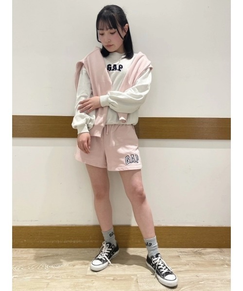 GAP（ギャップ）の「SAKURA ヴィンテージソフト オーバーサイズ GAPロゴ スウェット・トレーナー（スウェット・レディース・コーラル・S/XL/XS/M/XXS/L）」の12枚目の写真