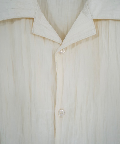 Utusiyo（ウツシヨ）の「open collar shirt 洸（シャツ/ブラウス・メンズ・アイボリー/ブラック・FREE）」の6枚目の写真